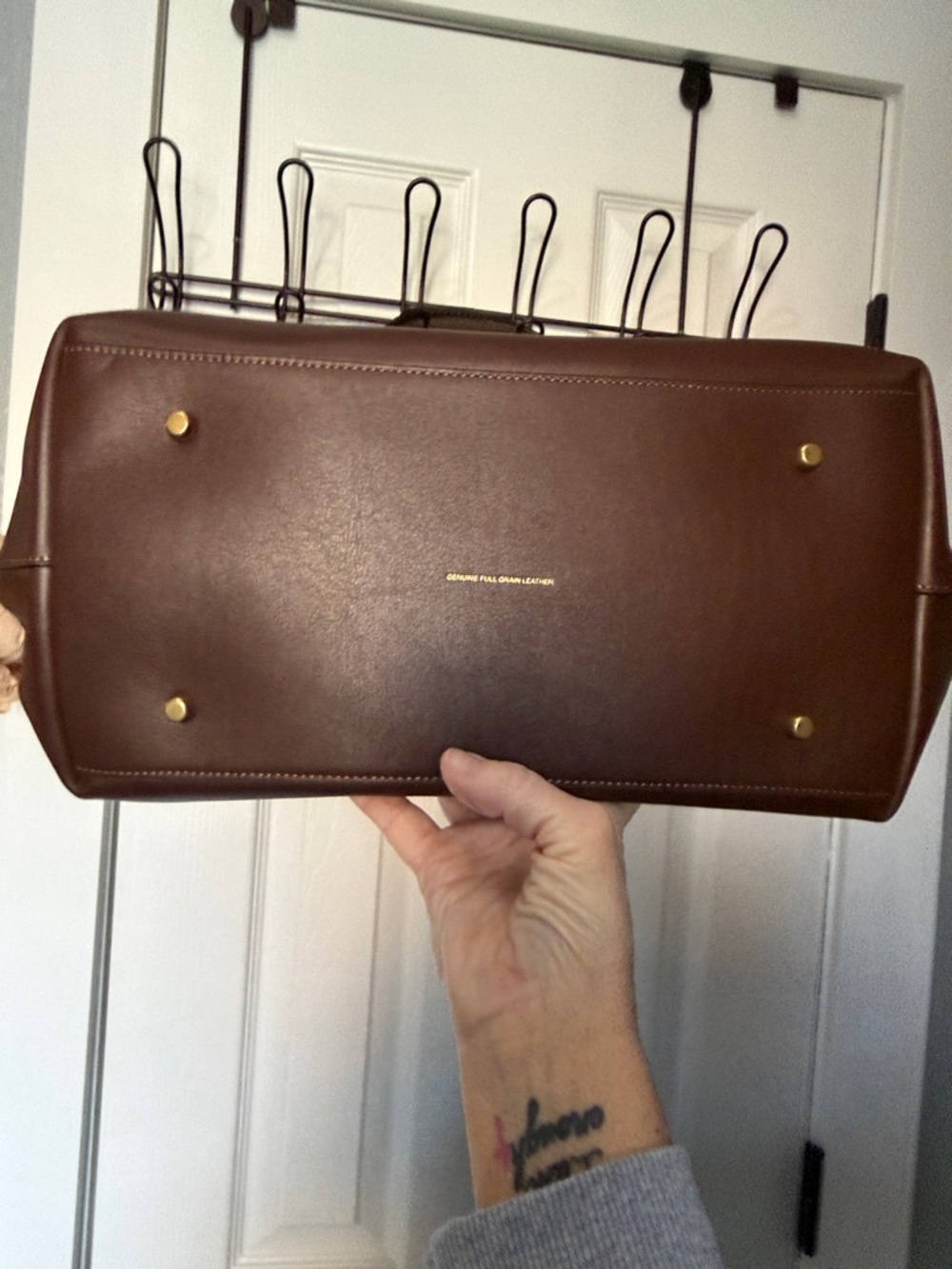 Coach Dark Brown Leather Tote - Picture 6 of 9